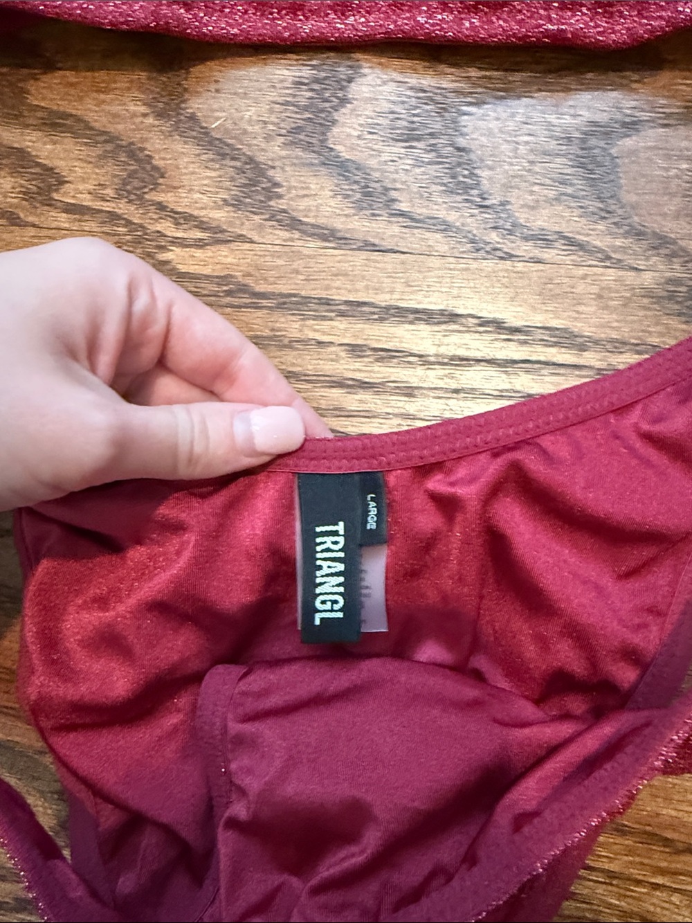 triangl swimwear Shimmer Raspberry Two-Piece Bikini - Picture 2 of 4